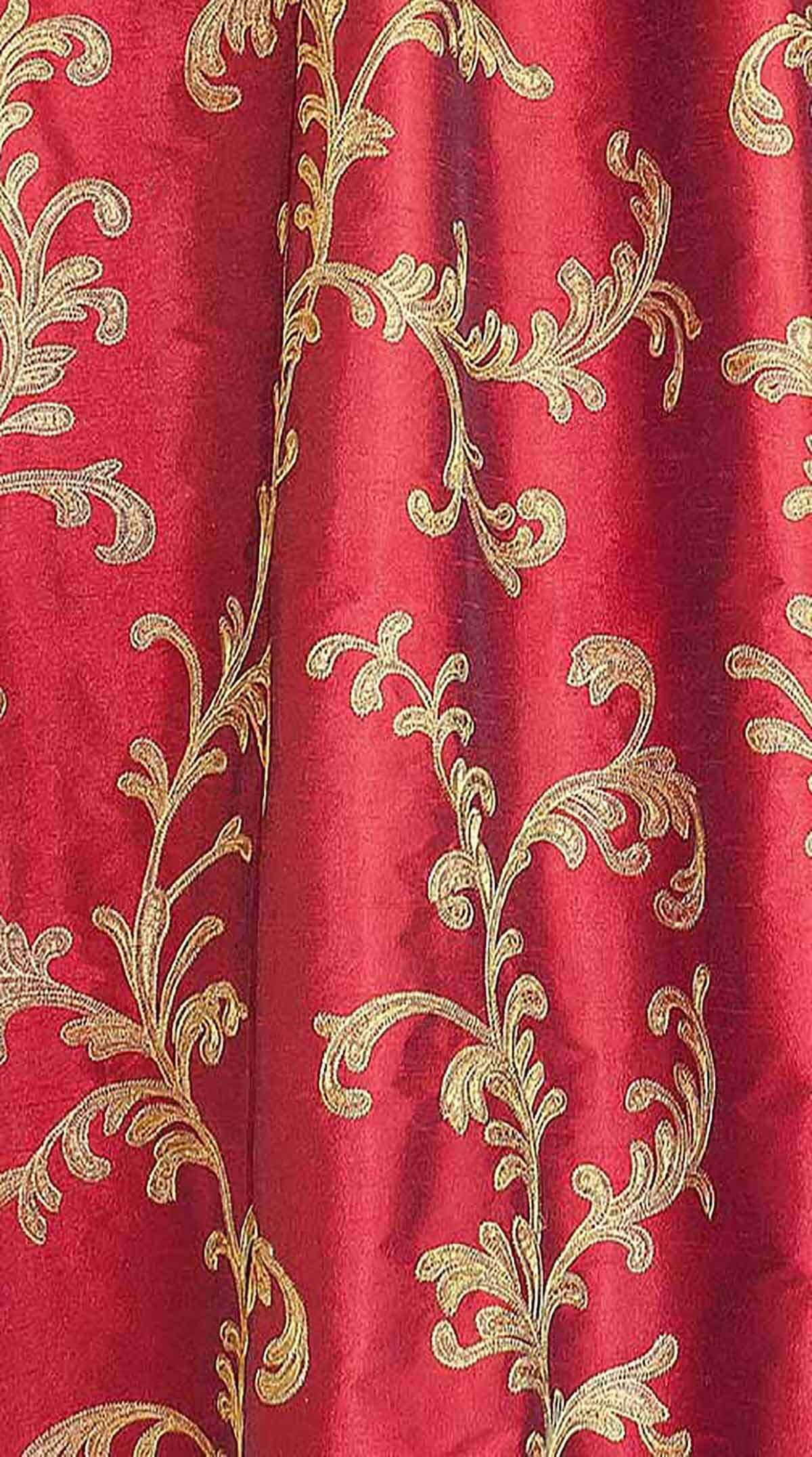RED-SCROLL-FAB Curtain Fabric-image-8