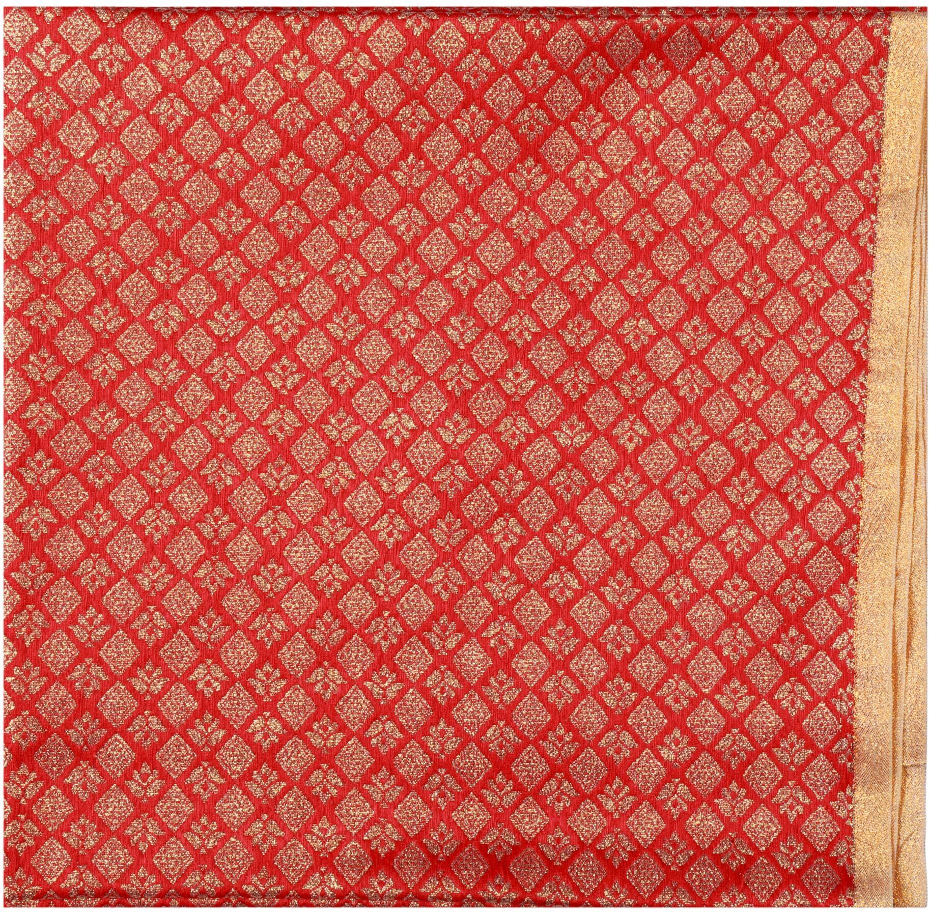 P_S RED BROCADE 3 METER 1151 Curtain Fabric-image-14