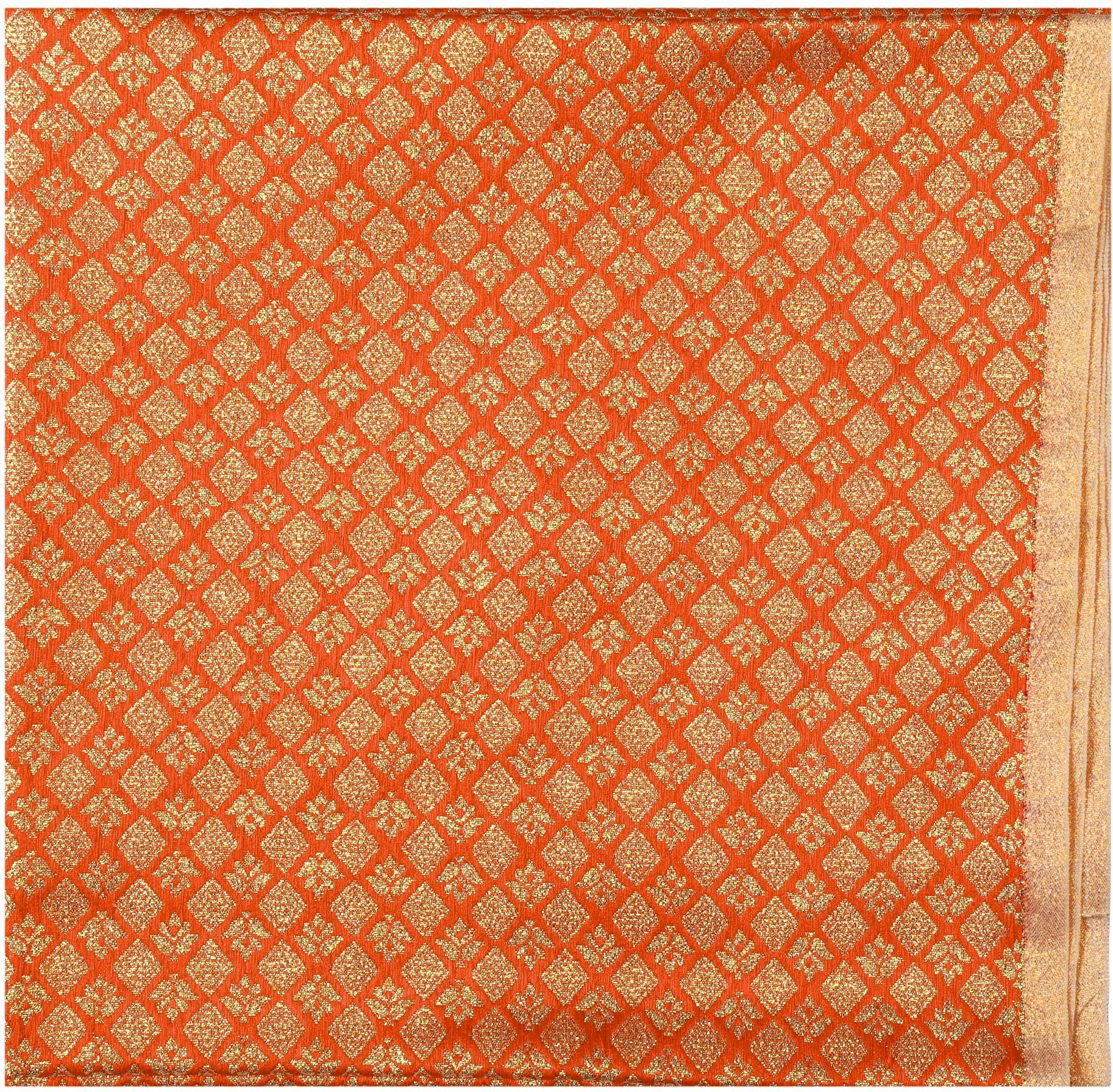 priyakant safawala P_S ORANGE BROCADE 2 METER 1136 Curtain Fabric-picture-32