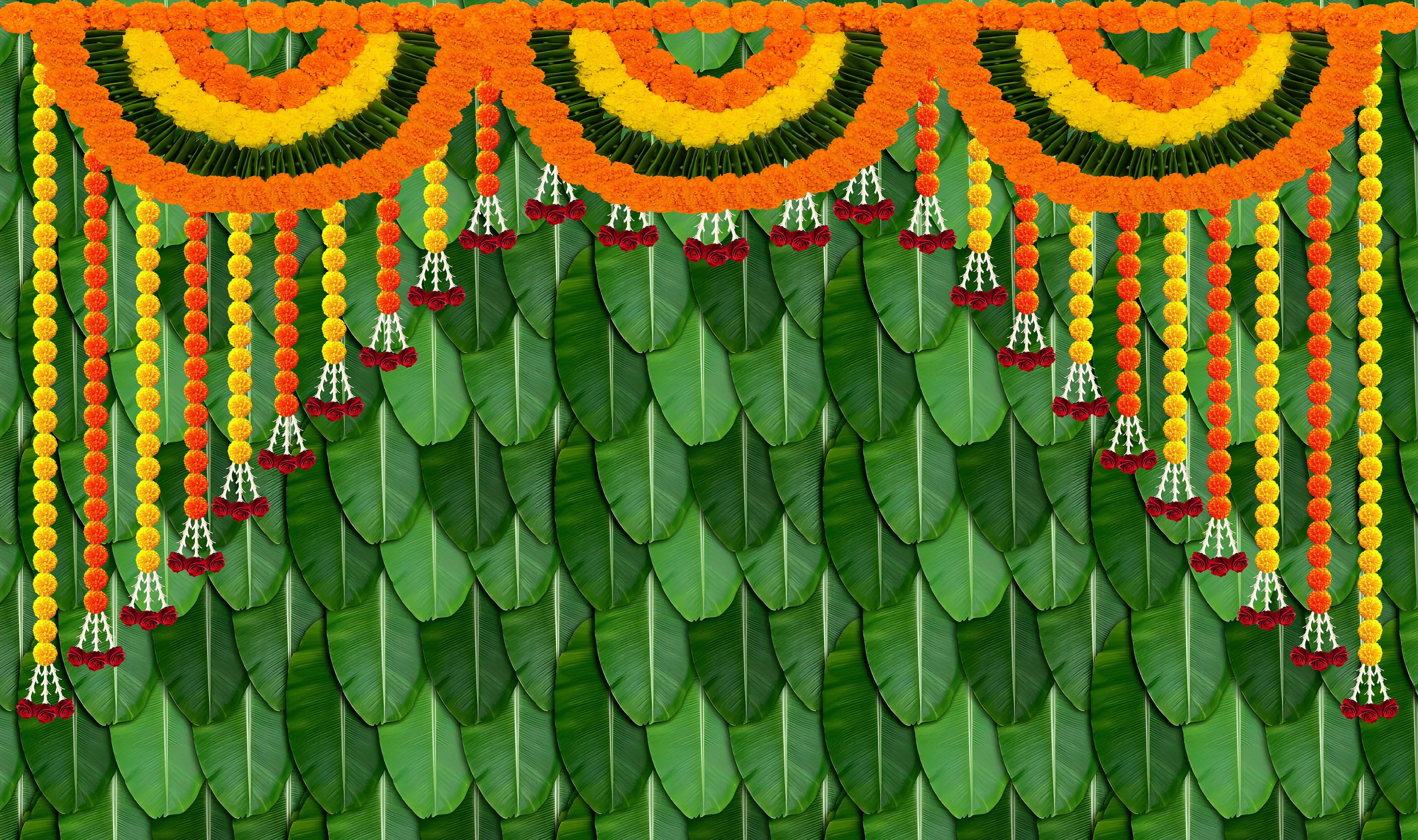 Banana Leaves Merigold 02 Curtain Fabric