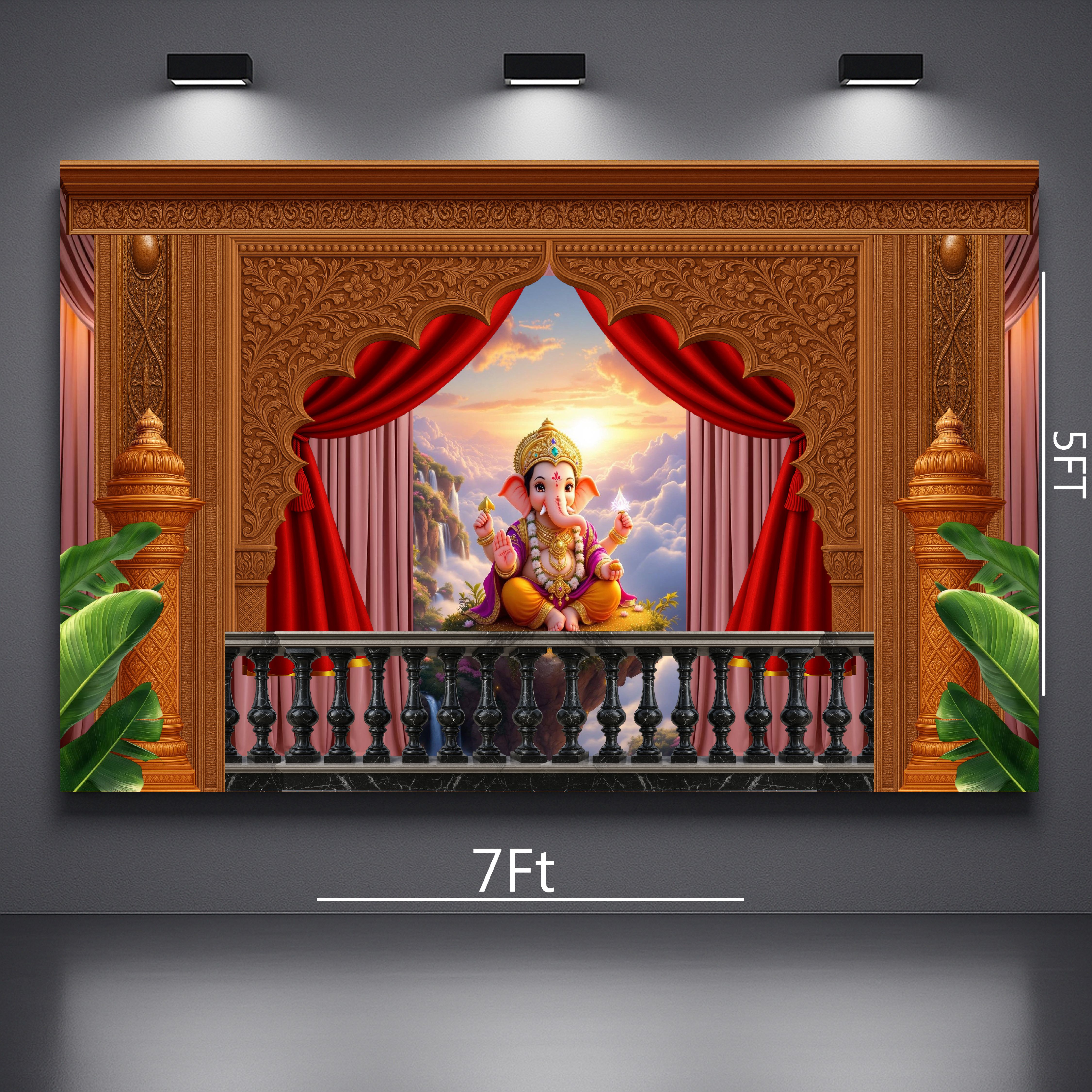 RED GANESH K9 Curtain Fabric-image-7