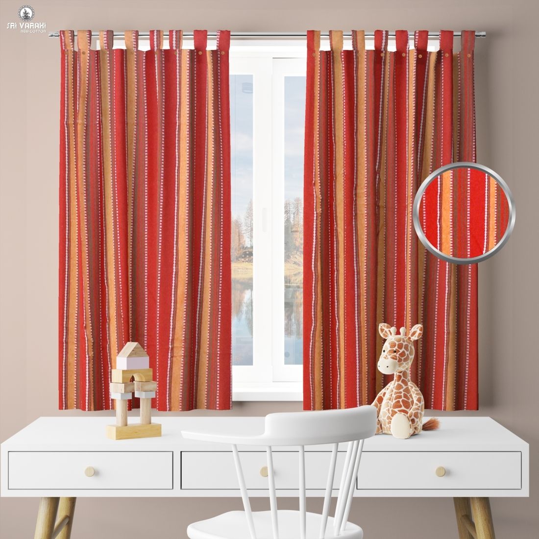sri varahi new cotton CORS_35 Curtain Fabric-picture-13