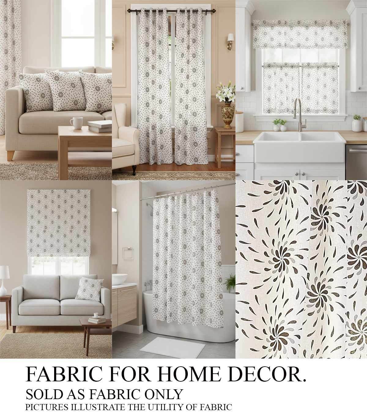 ubh FAUX LINEN_PRINTED_FABRIC Curtain Fabric-picture-48
