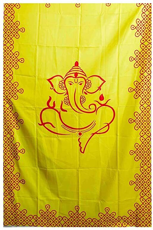 anu collection Lord Ganesha Digital Printed Backdrop Curtain Cloth Curtain Fabric-picture-29