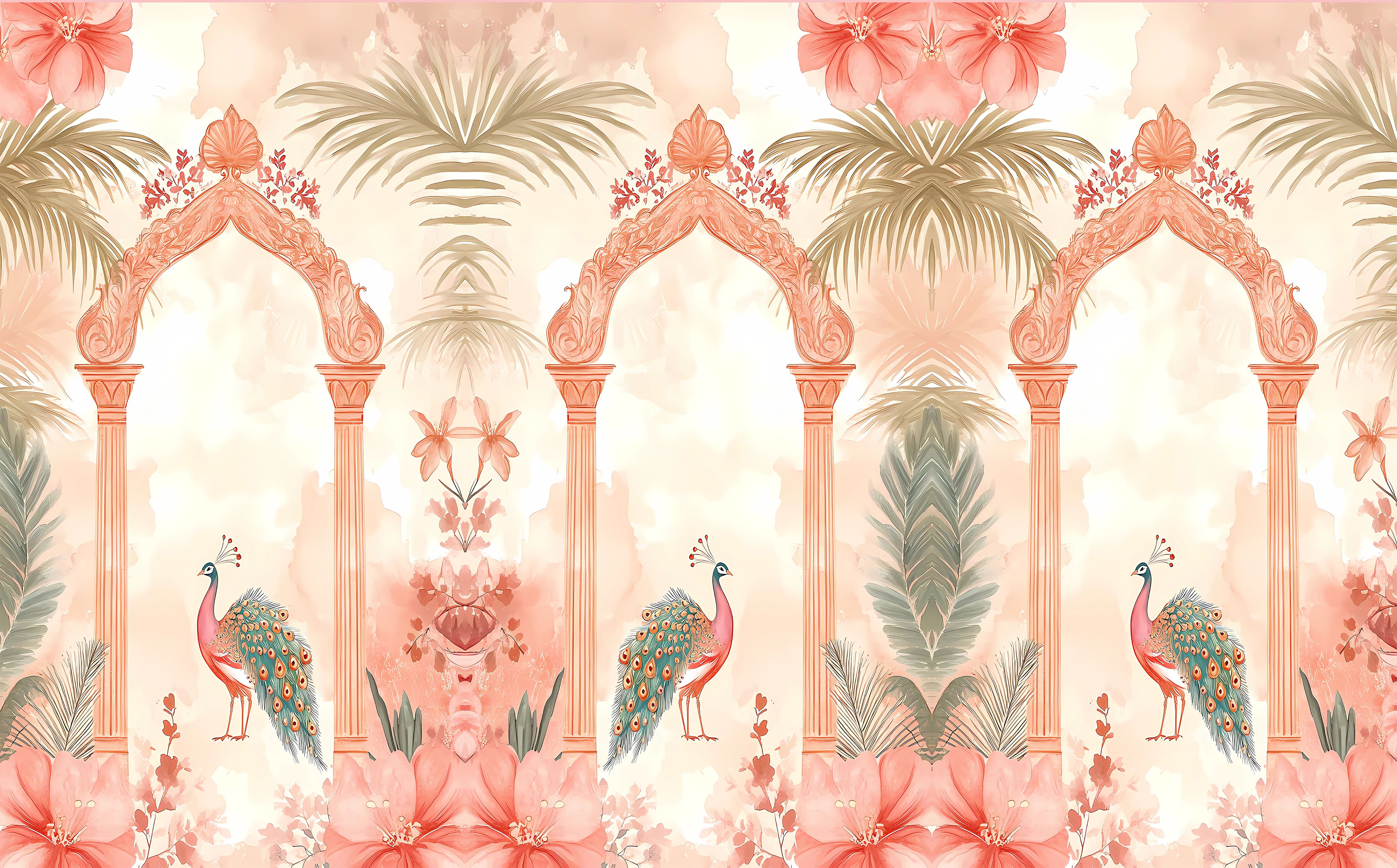 sheer Festive backdrop for home pooja, background decoration cloth (5x8 feet) Curtain Fabric-picture-17