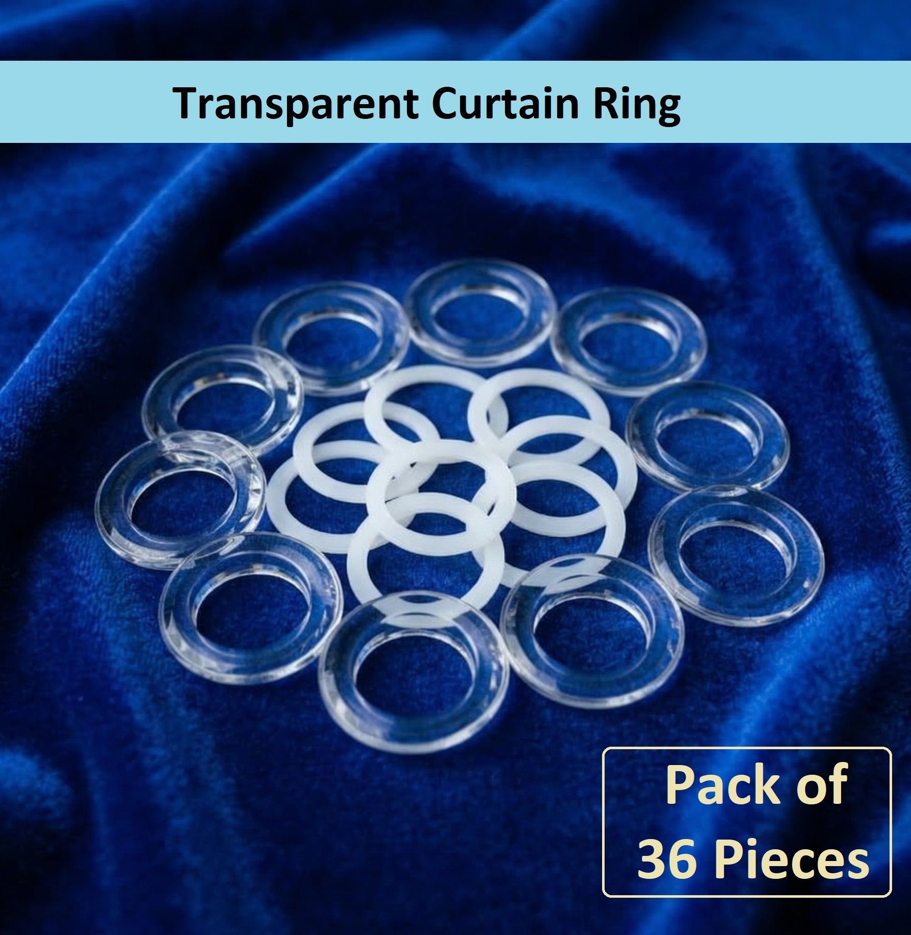 eurokraft Beautiful Transparent Heavy-duty Curtain Eyelet Rings Curtain Ring-picture-12