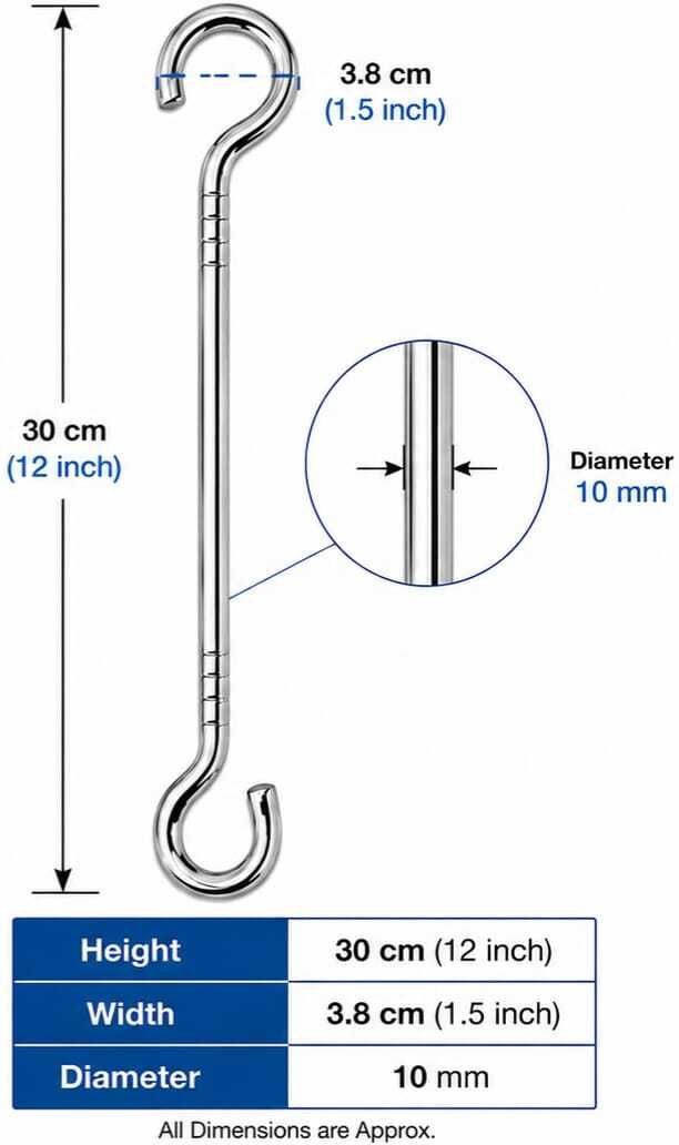 danish Heavy Duty Jhula Hanging Rod (Pack of 4)| Swing Rod for Indoor & Outdoor Jhula Curtain Hook-picture-31