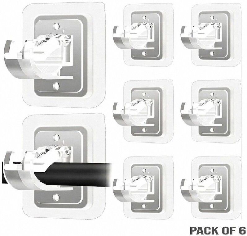 brzone No Drill Wall Curtain Hook for Window & Kitchen Curtains | Pack Of 6 Curtain Hook-picture-46