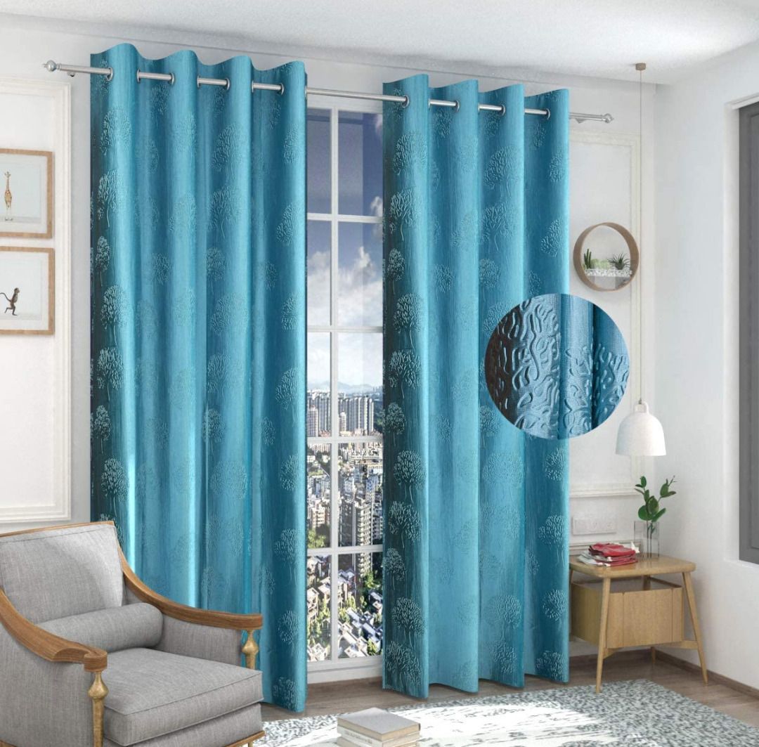 150 cm (5 ft) Polycotton Room Darkening Window Curtain (Pack Of 2)-image-15