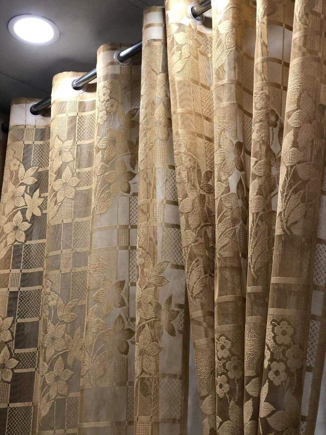 152.36 cm (5 ft) Window Polyester Semi Transparent Curtain Single Curtain-image-15
