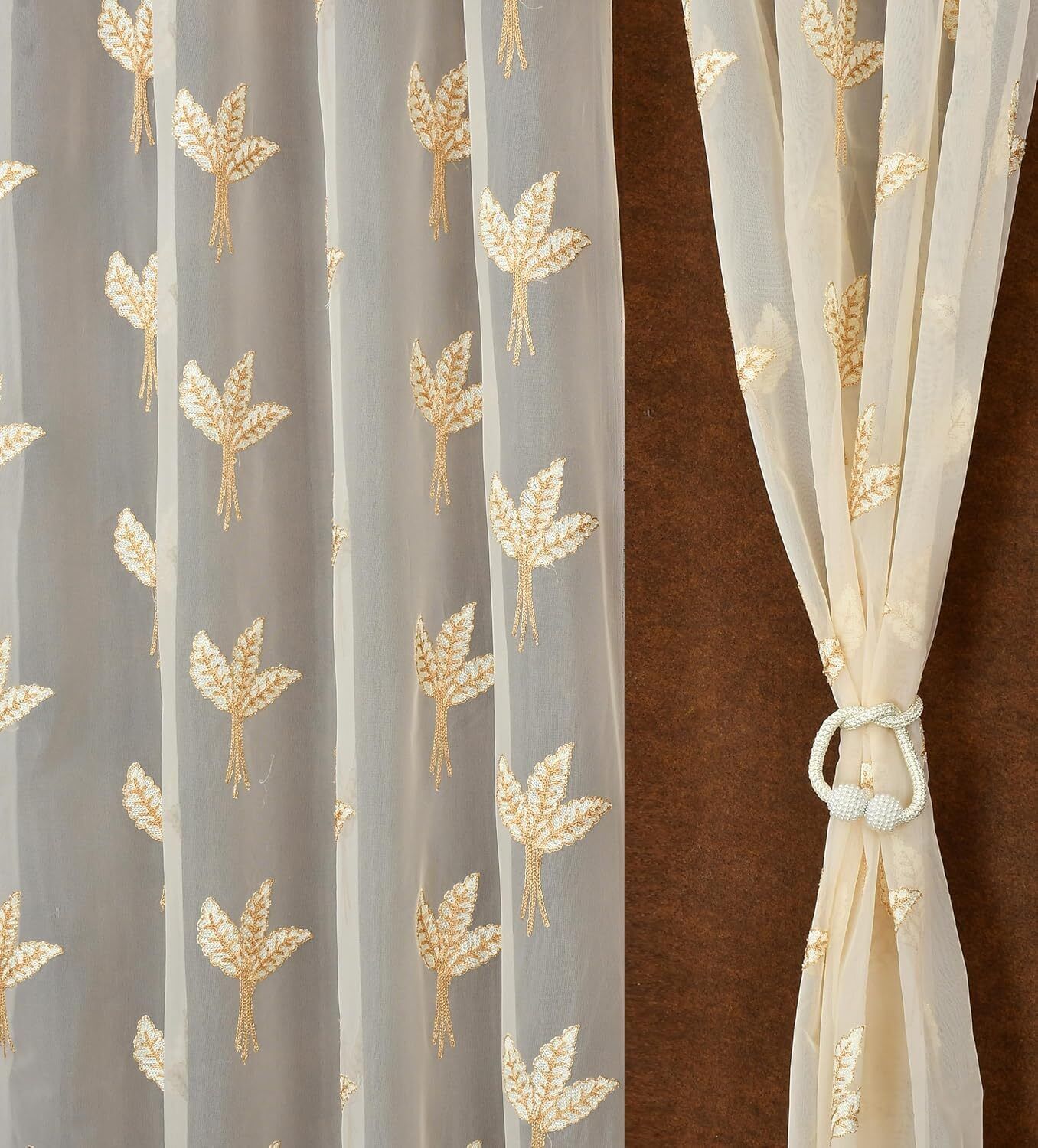 152 cm (5 ft) Window Tissue Transparent Curtain (Pack Of 2)-image-27