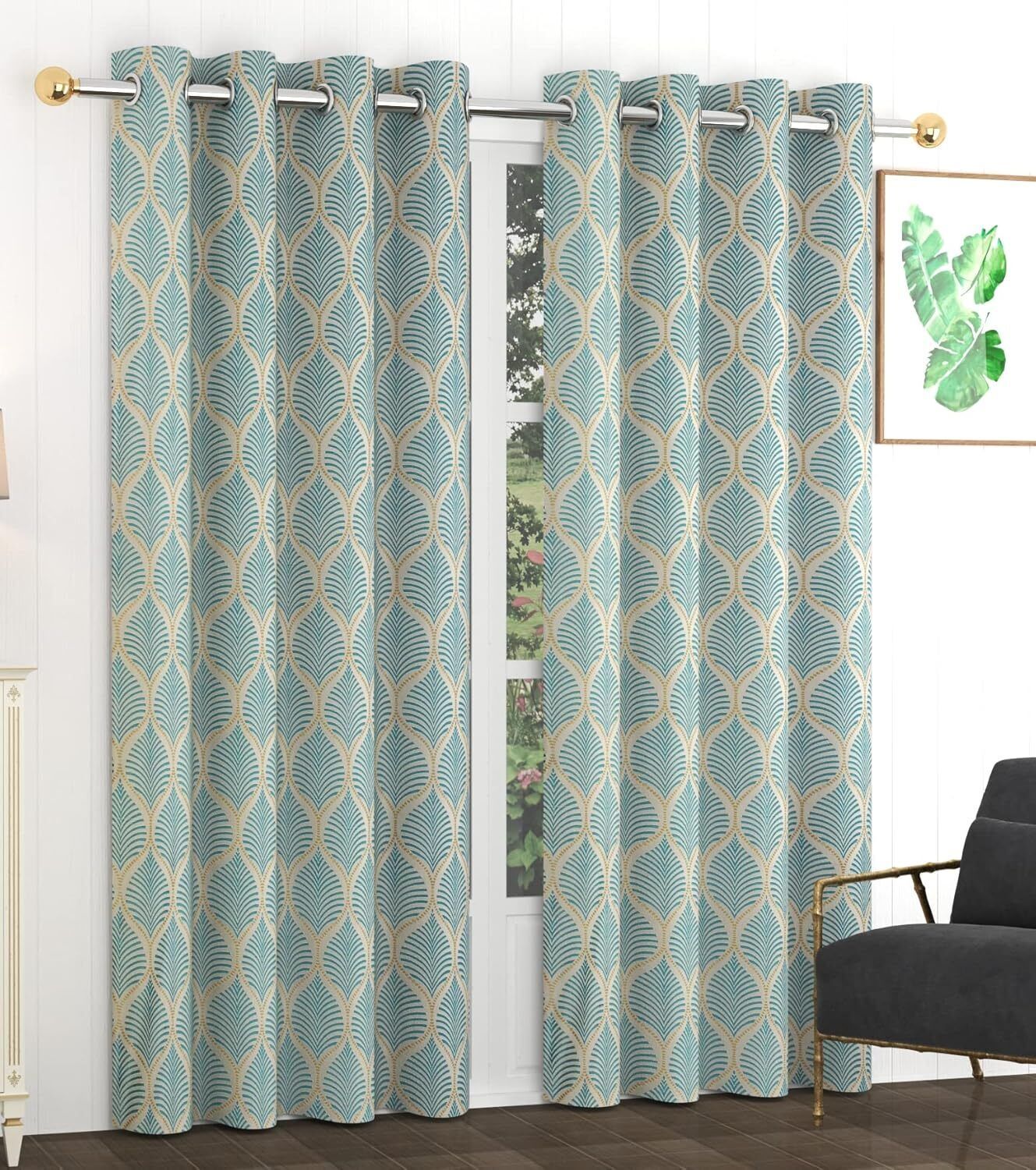 270 cm (9 ft) Long Door Polyester Semi Transparent Curtain (Pack Of 2)-image-48