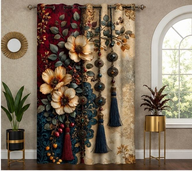 aashrae 153 cm (5 ft) Window Polyester Room Darkening Curtain Single Curtain-picture-40