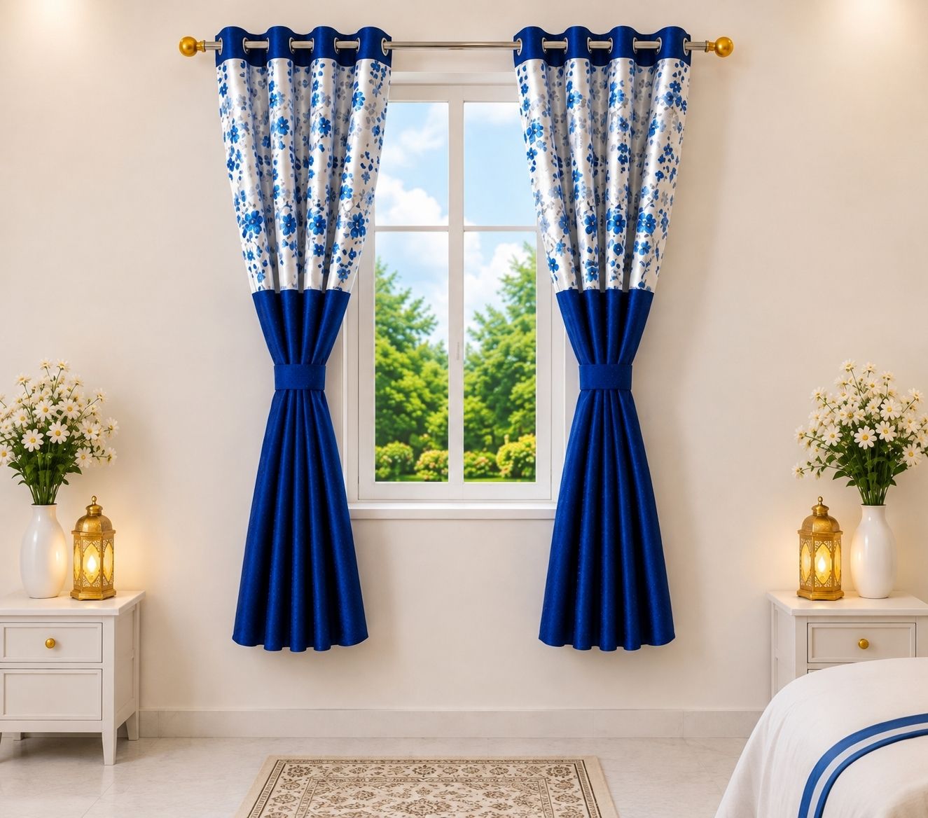 153 cm (5 ft) Window Blends Room Darkening Curtain (Pack Of 2)-image-7