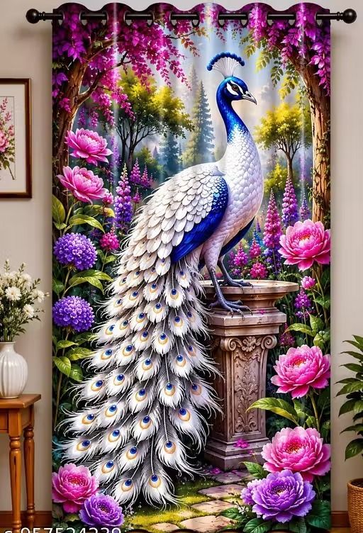 212 cm (7 ft) Long Door Polyester Semi Transparent Curtain Single Curtain-image-16