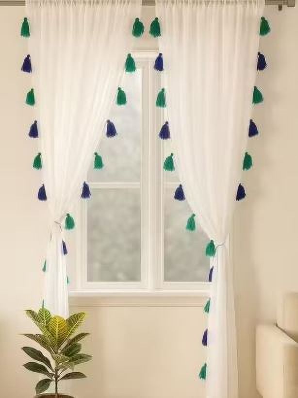 nysarg 213 cm (7 ft) Window Polyester Transparent Curtain (Pack Of 2)-picture-45