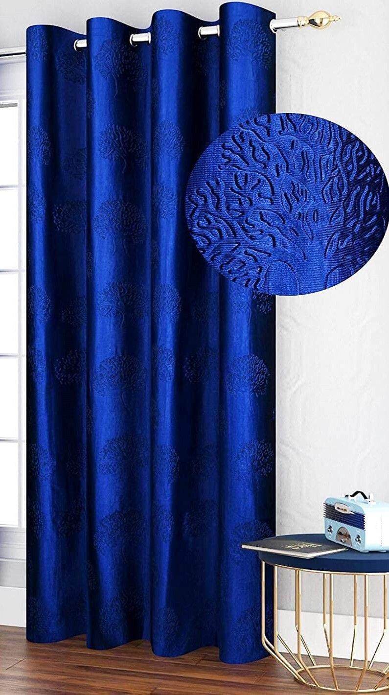 samir handloom 152.4 cm (5 ft) Window Polyester Room Darkening Curtain Single Curtain-picture-48