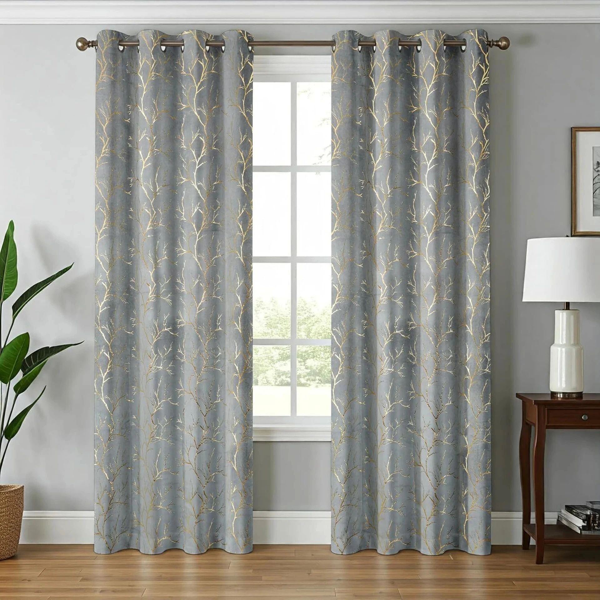 213 cm (7 ft) Door Polyester Room Darkening Curtain Single Curtain-image-35