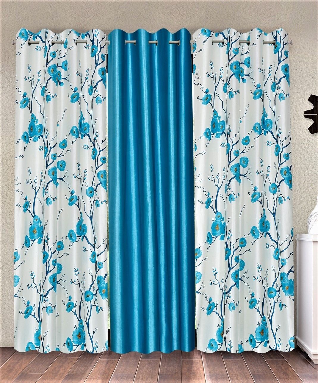 213 cm (7 ft) Polyester Semi Transparent Door Curtain (Pack Of 3)-image-47