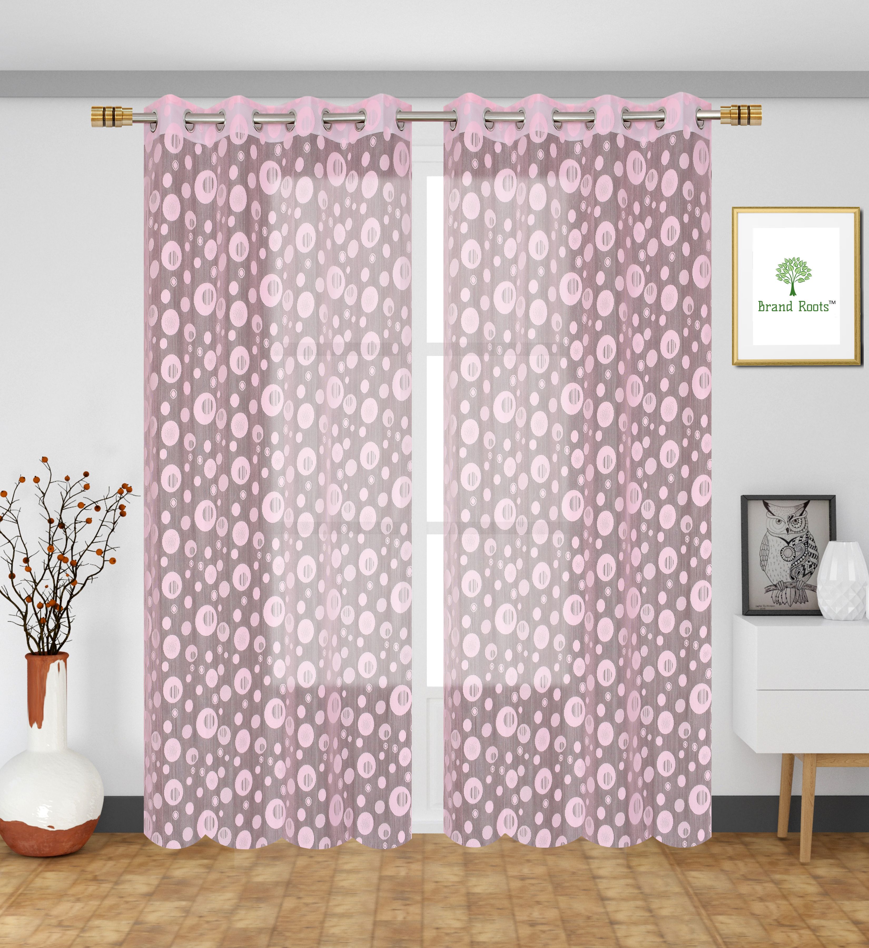 214 cm (7 ft) Polyester Semi Transparent Door Curtain (Pack Of 2)-image-31