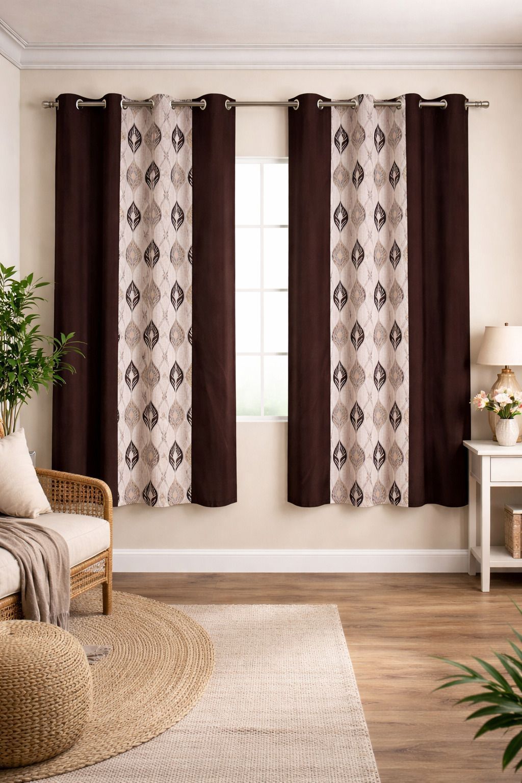 152 cm (5 ft) Window Polyester Semi Transparent Curtain (Pack Of 2)-image-49