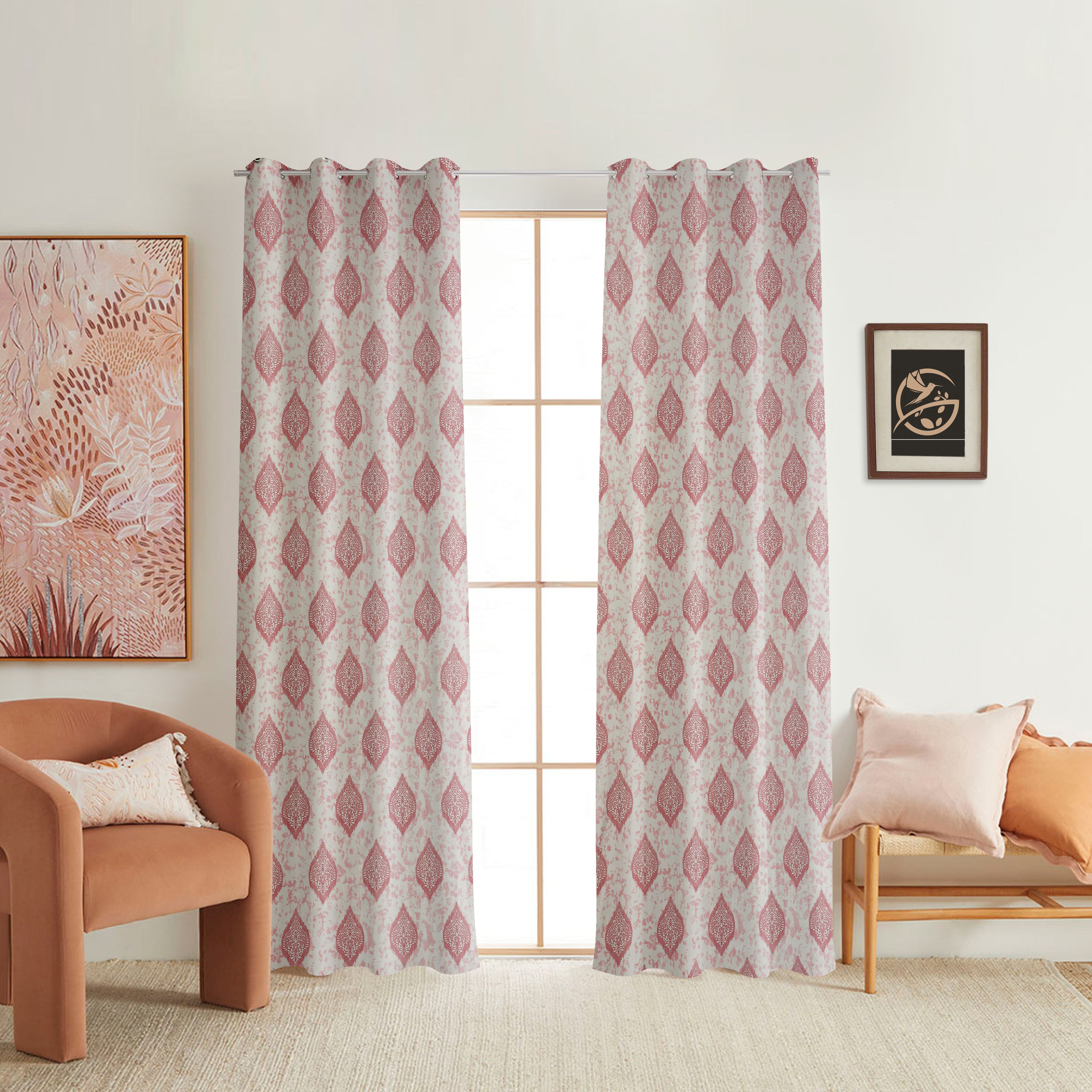 nabhya 274.32 cm (9 ft) Window Polyester Semi Transparent Curtain (Pack Of 2)-picture-40