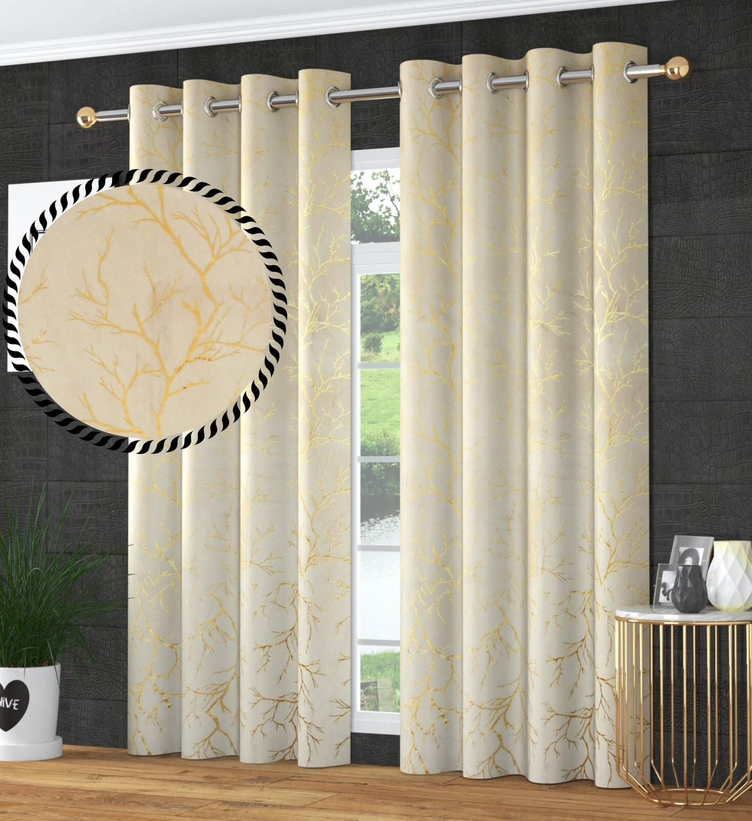 shopgallery 153 cm (5 ft) Window Velvet Room Darkening Curtain (Pack Of 2)-picture-19