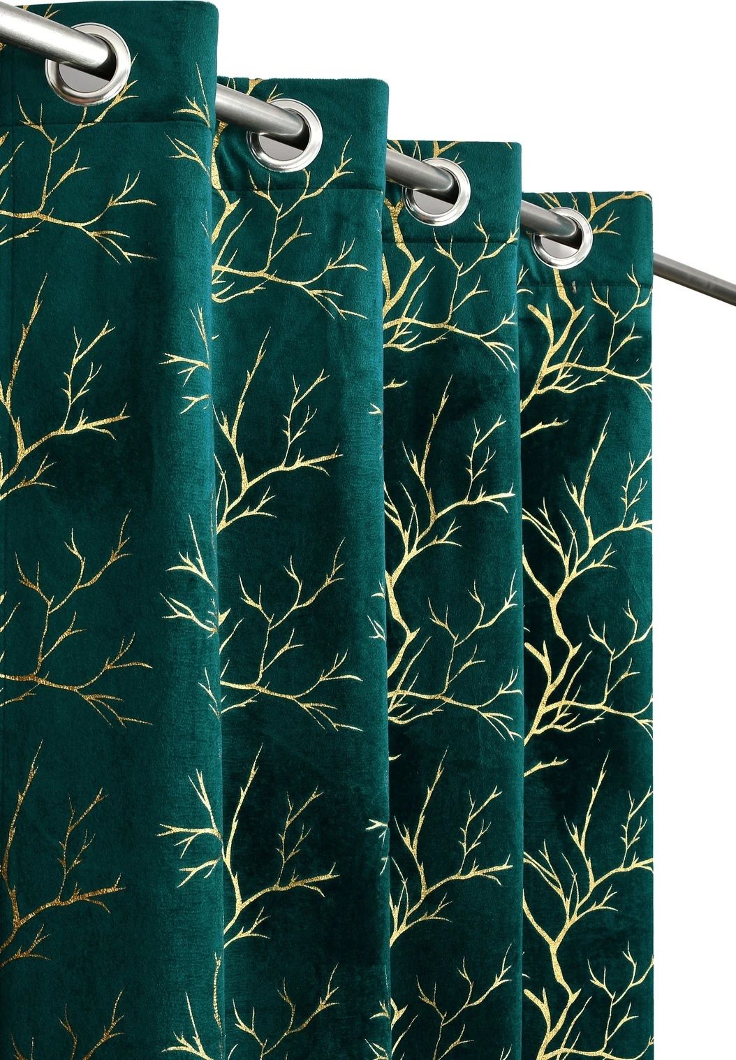 152 cm (5 ft) Window Velvet Room Darkening Curtain (Pack Of 2)-image-39