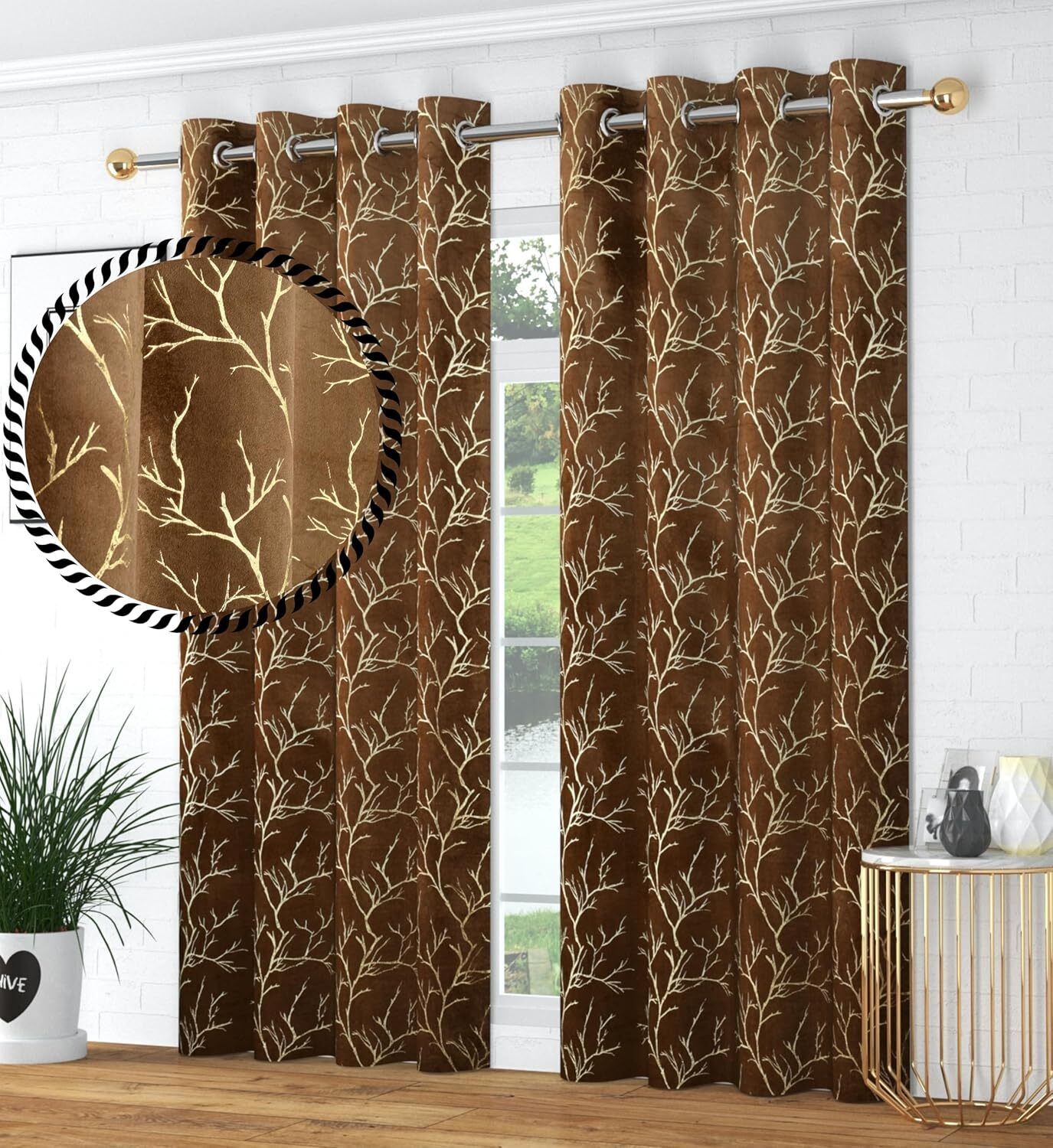 152 cm (5 ft) Door Velvet Semi Transparent Curtain (Pack Of 2)-image-37