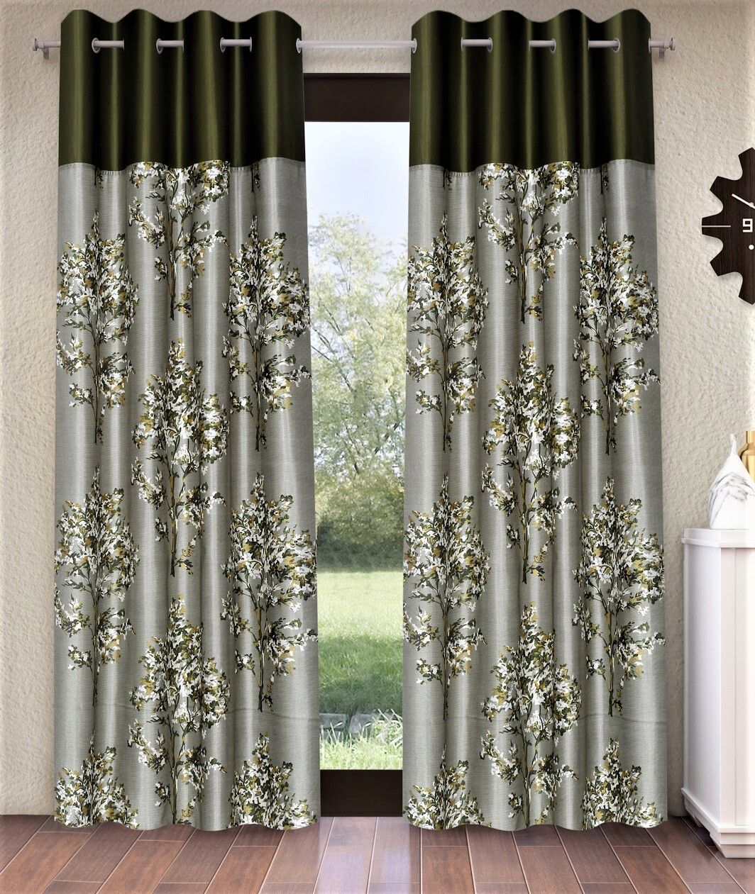 fashion string 213 cm (7 ft) Polyester Semi Transparent Door Curtain (Pack Of 2)-picture-12