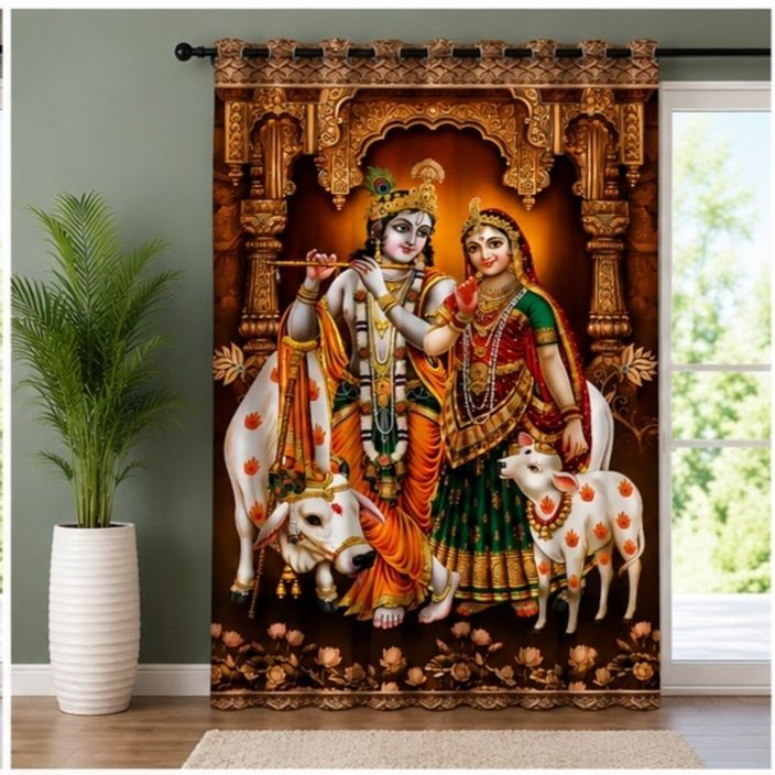 153 cm (5 ft) Window Polyester Room Darkening Curtain Single Curtain-image-21