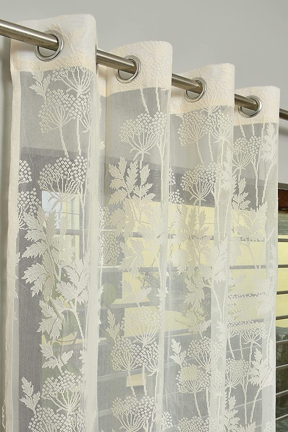 ryka 213.36 cm (7 ft) Door Cotton Semi Transparent Curtain Single Curtain-picture-20