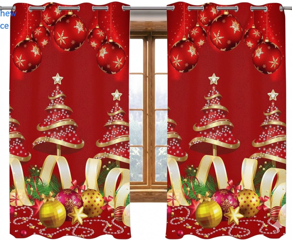 20 cm (1 ft) Window Cotton Blackout Curtain (Pack Of 2)