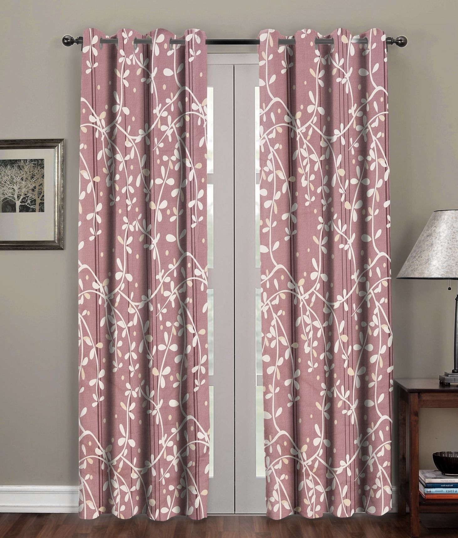 213 cm (7 ft) Door Polycotton Room Darkening Curtain (Pack Of 2)-image-6
