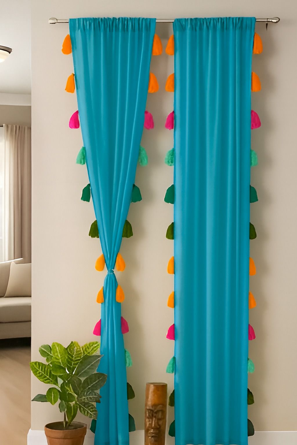 nysarg 213 cm (7 ft) Window Polyester Transparent Curtain (Pack Of 2)-picture-45