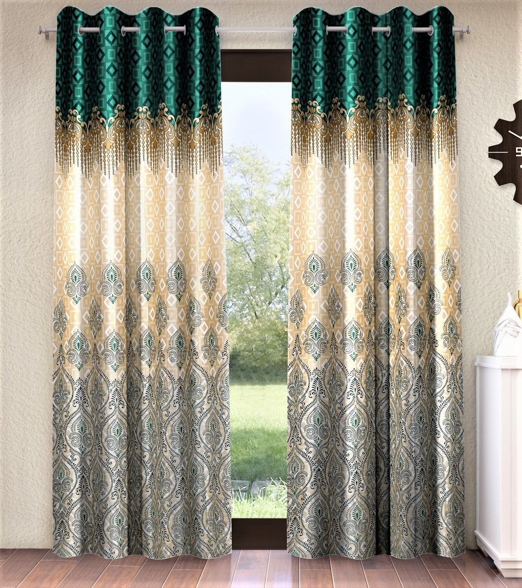 213 cm (7 ft) Polyester Semi Transparent Door Curtain (Pack Of 2)-image-37