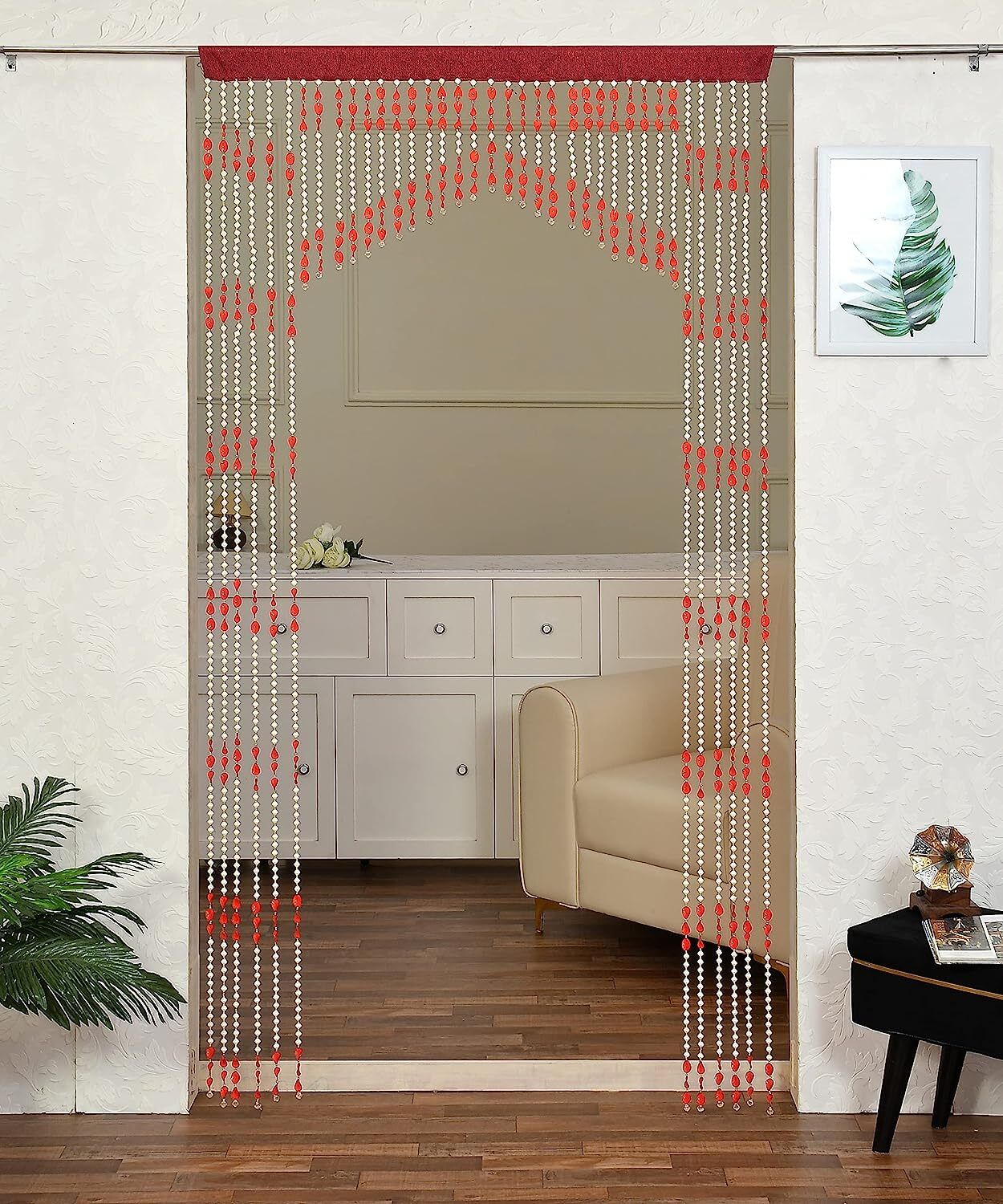 slh handloom 213 cm (7 ft) Door PVC Semi Transparent Curtain Single Curtain-picture-14
