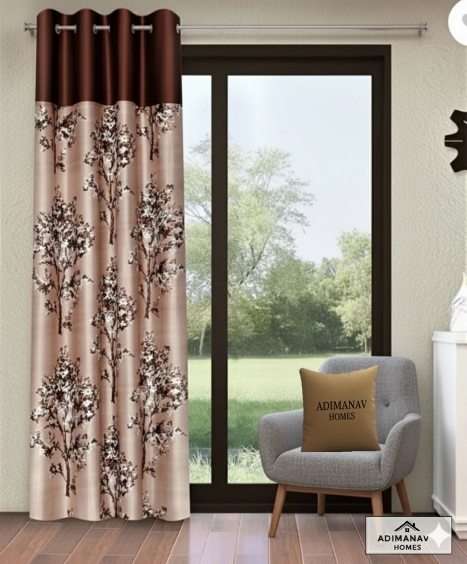 adimanav 213.36 cm (7 ft) Door Polyester Semi Transparent Curtain Single Curtain-picture-18