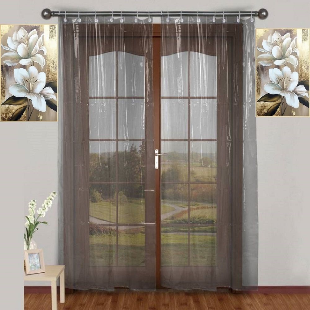 shavin 275 cm (9 ft) Long Door PVC Transparent Curtain Single Curtain-picture-11
