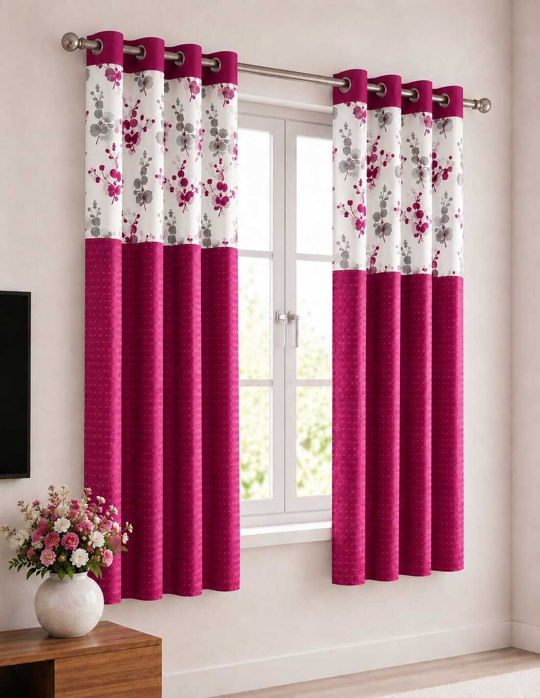 153 cm (5 ft) Window Polyester Room Darkening Curtain (Pack Of 2)-image-41