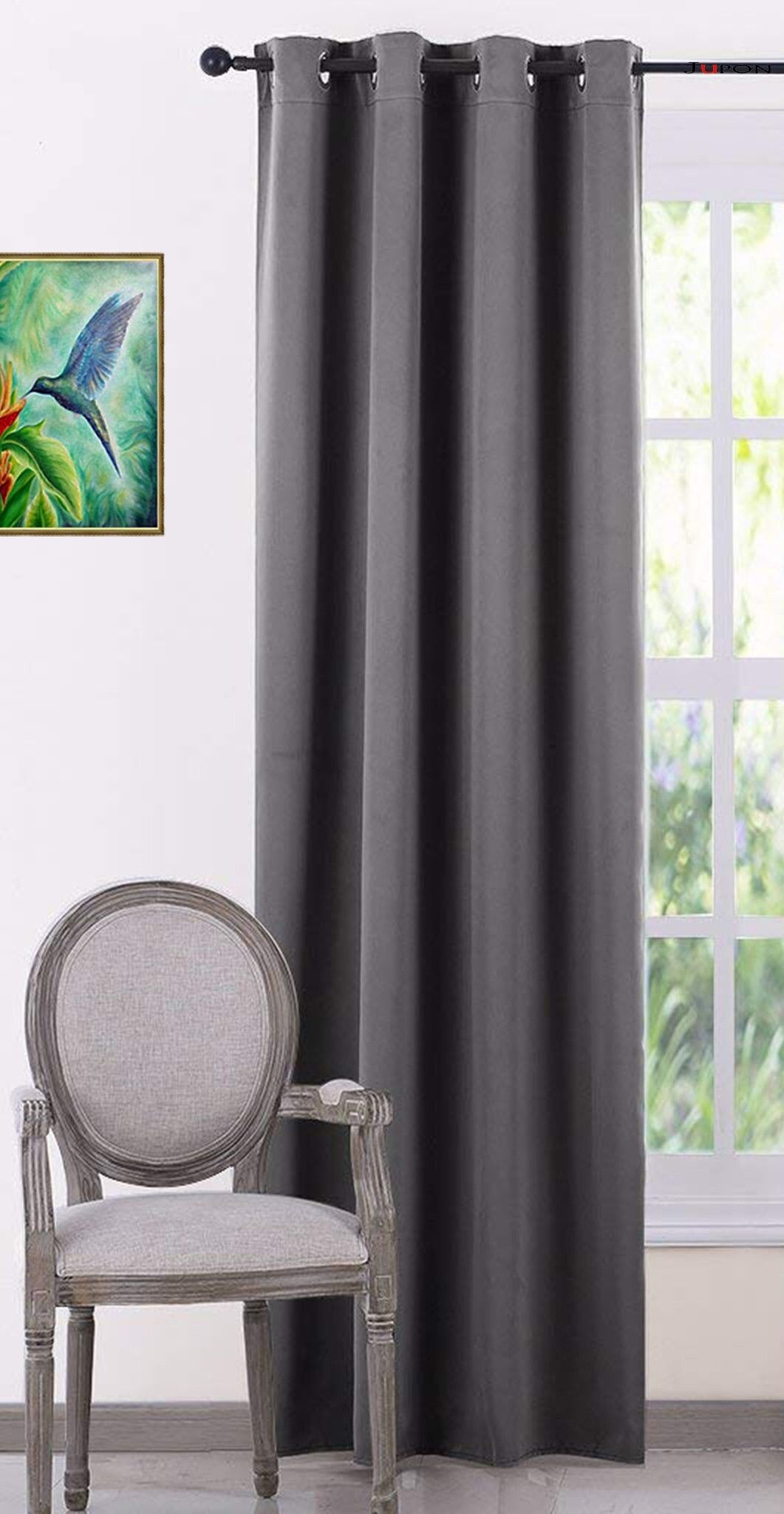armenia hague 213 cm (7 ft) Door Silk Blackout Curtain Single Curtain-picture-18