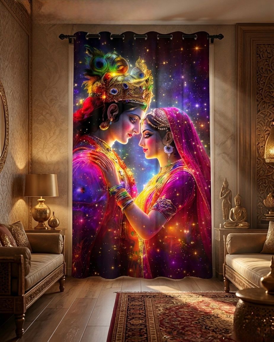 shri shyam 214 cm (7 ft) Window Polyester Semi Transparent Curtain Single Curtain-picture-12