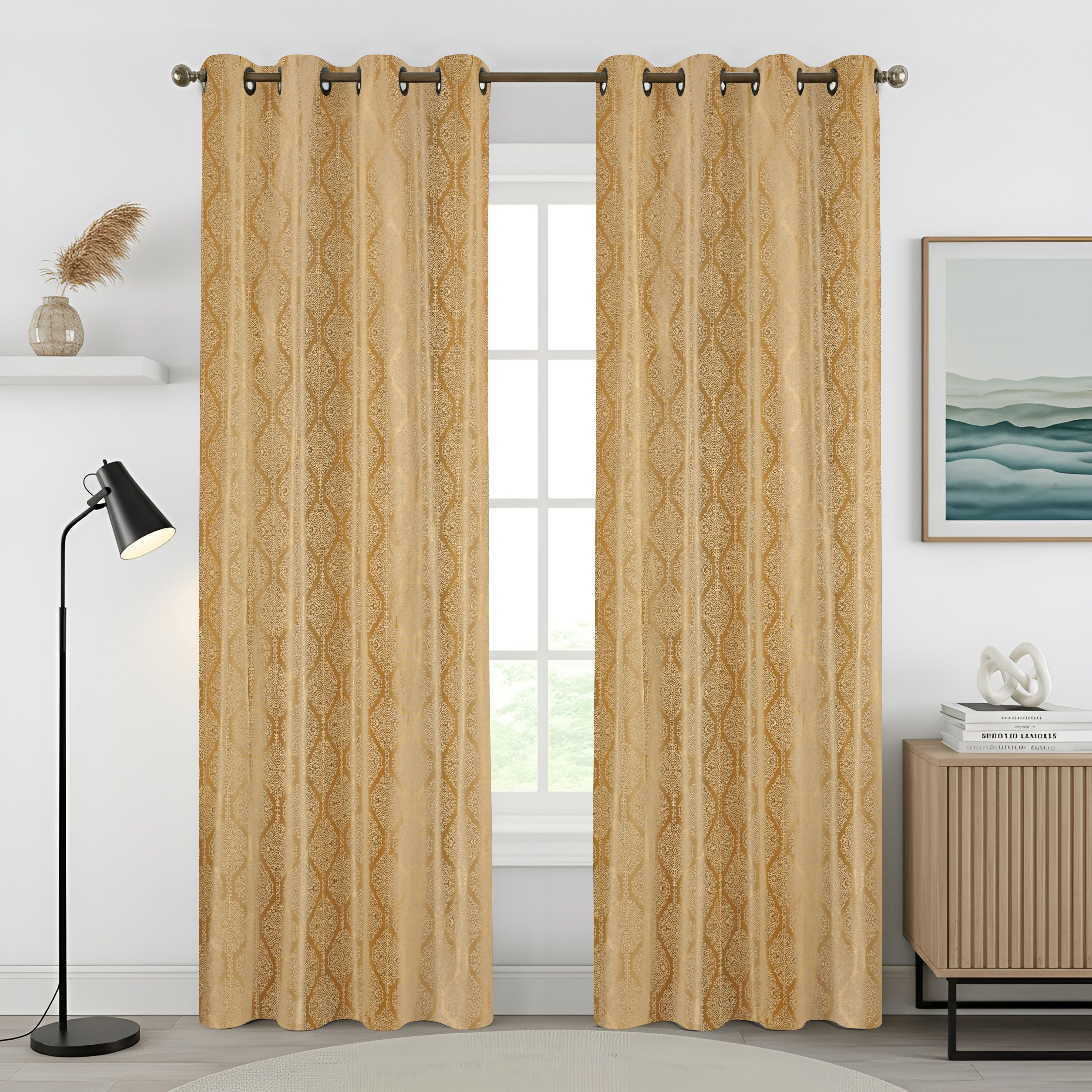 152 cm (5 ft) Window Polyester Room Darkening Curtain (Pack Of 2)-image-43