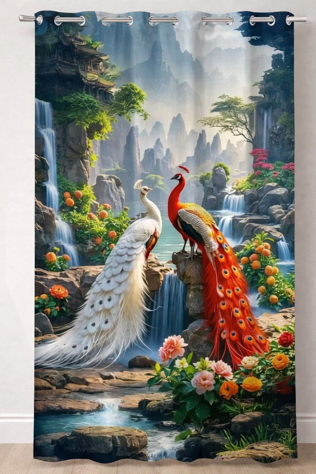 215 cm (7 ft) Door Polyester Room Darkening Curtain Single Curtain-image-6