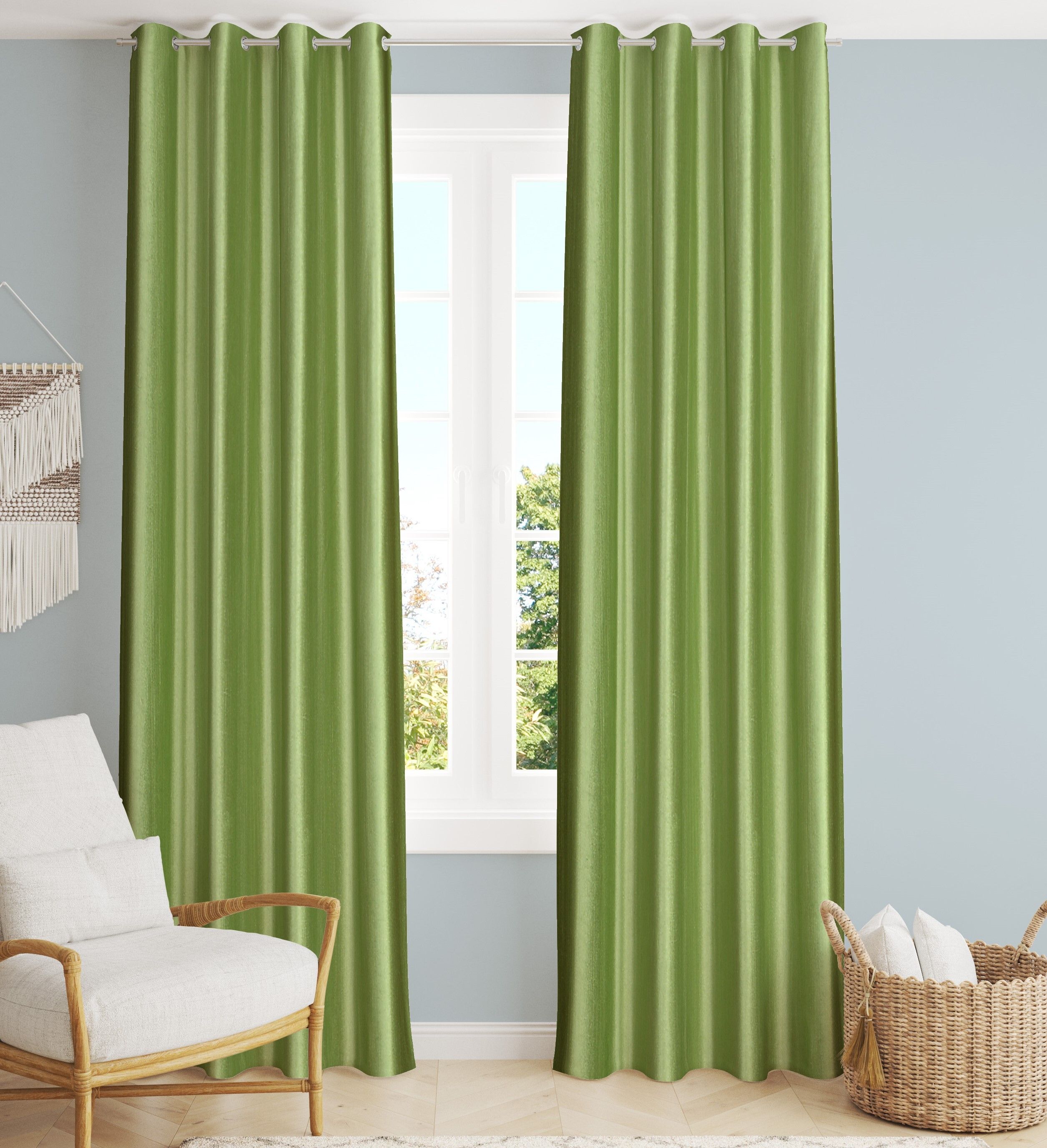 152 cm (5 ft) Window Polyester Semi Transparent Curtain (Pack Of 2)-image-46