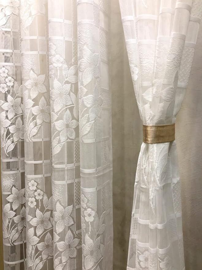 home sazawat 213 cm (7 ft) Door Tissue Semi Transparent Curtain (Pack Of 2)-picture-21
