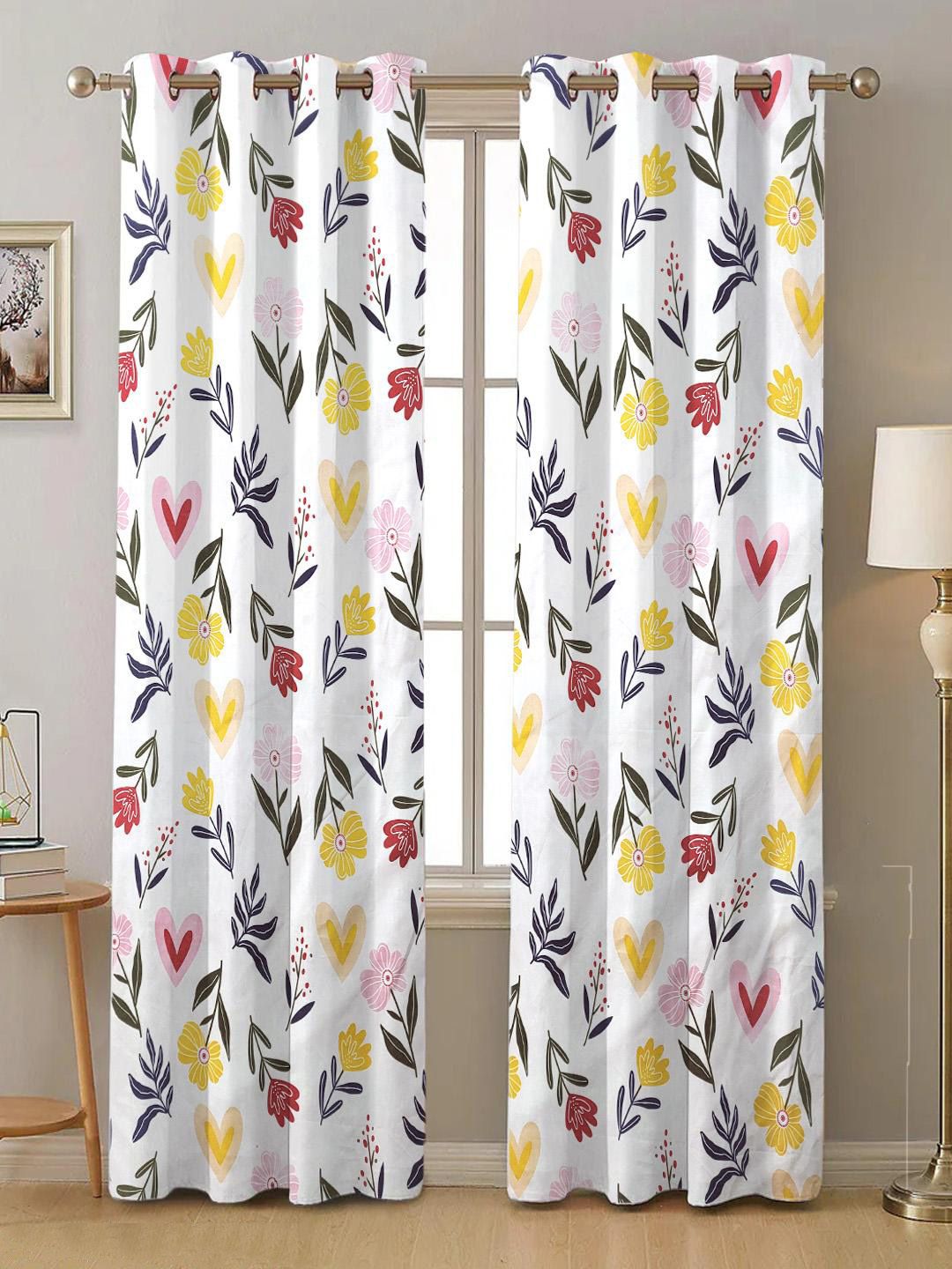 ana 274 cm (9 ft) Long Door Cotton Room Darkening Curtain (Pack Of 2)-picture-12