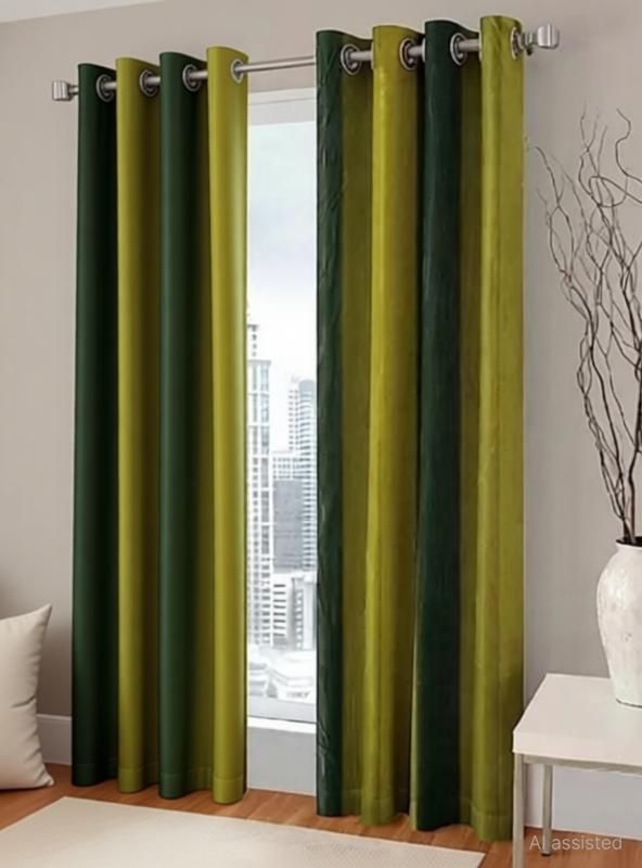 274 cm (9 ft) Long Door Polyester Semi Transparent Curtain Single Curtain-image-25
