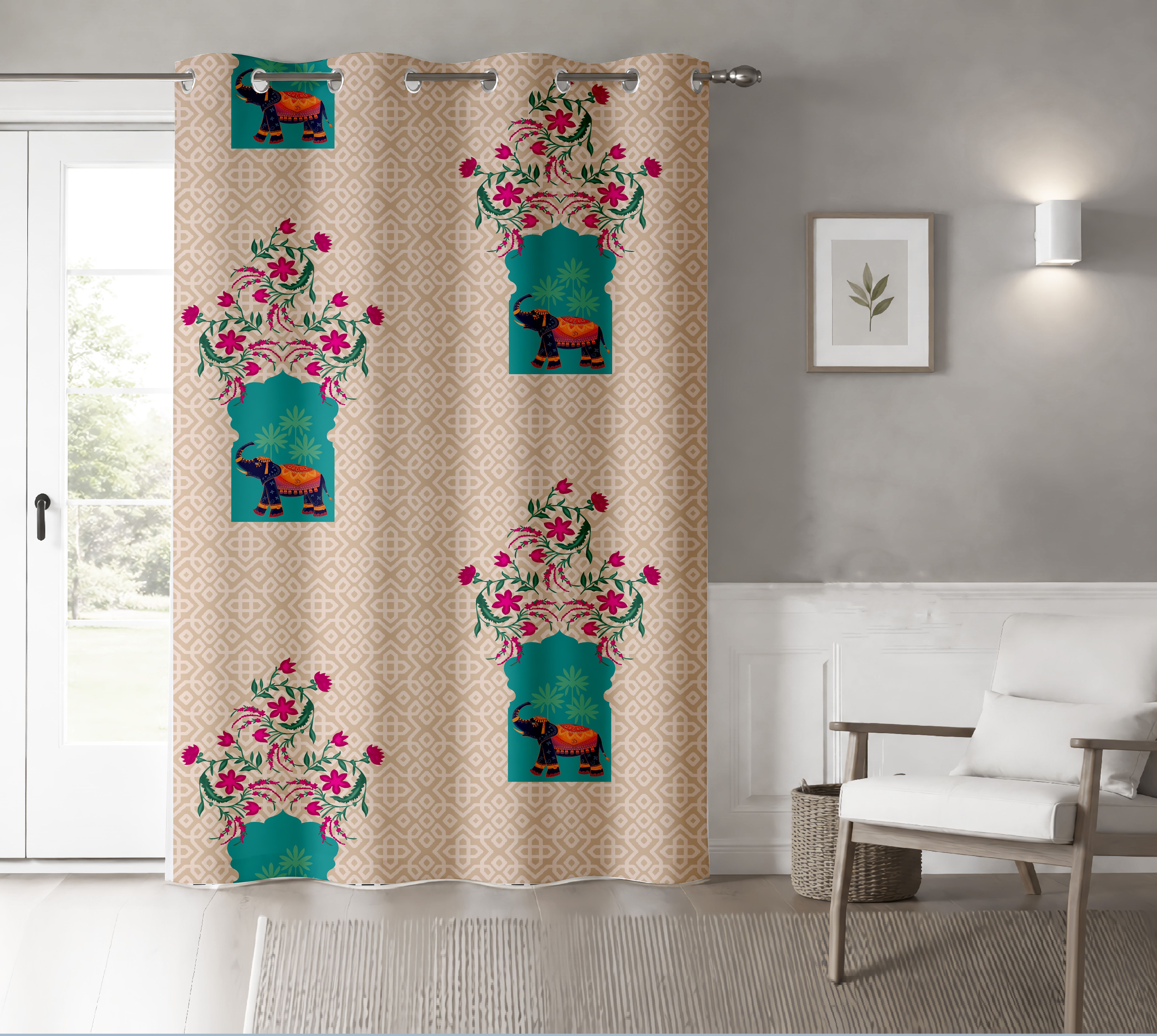 dreamora fashion 152 cm (5 ft) Window Polyester Room Darkening Curtain Single Curtain-picture-25