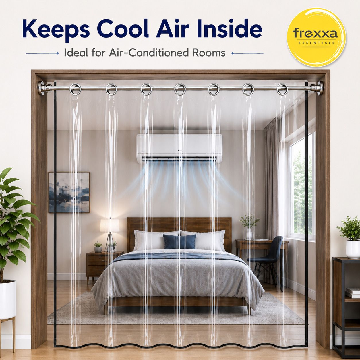 183 cm (6 ft) Window PVC Transparent Curtain (Pack Of 2)-image-5